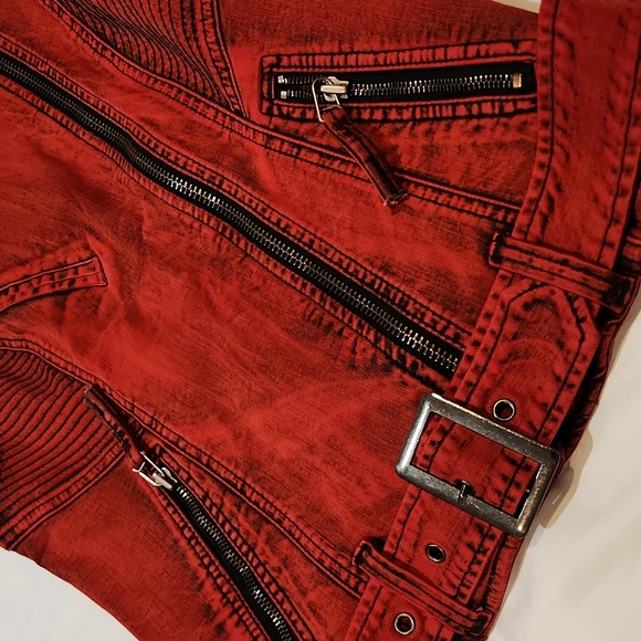 BUCKAROO Rare Vintage Denim Vest Red Men/ Women Size S/M - Picture 4 of 4